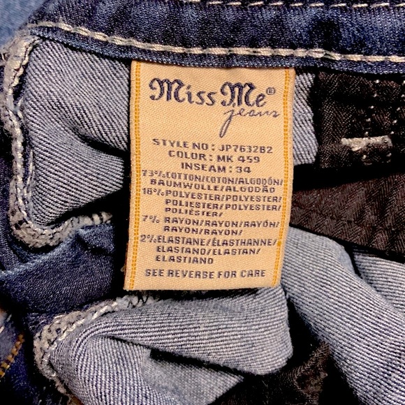 Miss Me Signature Boot jeans size 29 professionally altered inseam 30” - Picture 7 of 8